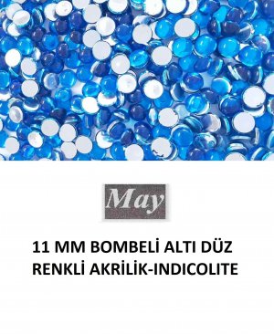 11 MM BOMBELİ ALTI DÜZ RENKLİ AKRİLİK-INDICOLITE