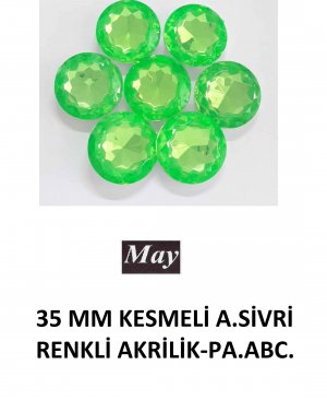 35 MM KESMELİ ALTI SİVRİ RENKLİ AKRİLİK-PA.ABC.