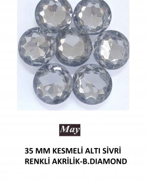 35 MM KESMELİ ALTI SİVRİ RENKLİ AKRİLİK-BLACK DIAMOND