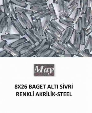 8X26 BAGET ALTI SİVRİ RENKLİ AKRİLİK-STEEL