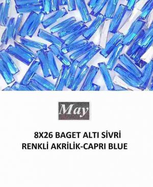 8X26 BAGET ALTI SİVRİ RENKLİ AKRİLİK-CAPRI BLUE