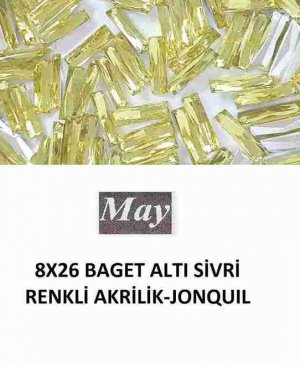 8X26 BAGET ALTI SİVRİ RENKLİ AKRİLİK-JONQUIL