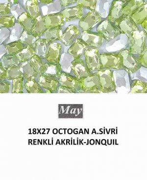 18X27 OCTOGAN ALTI SİVRİ RENKLİ AKRİLİK-JONQUIL