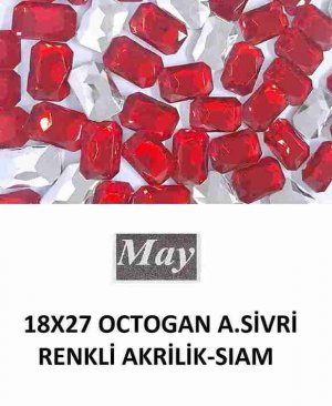 18X27 OCTOGAN ALTI SİVRİ RENKLİ AKRİLİK-SIAM