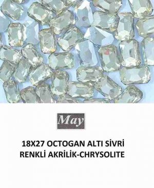 18X27 OCTOGAN ALTI SİVRİ RENKLİ AKRİLİK-CHRYSOLITE