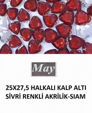 25X27,5 HALKALI KALP ALTI SİVRİ RENKLİ AKRİLİK-SIAM