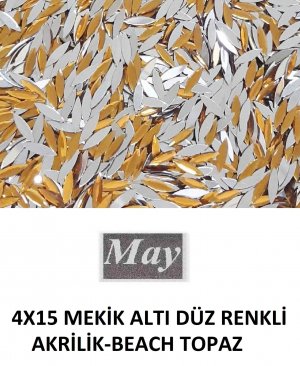 4X15 MEKİK ALTI DÜZ RENKLİ AKRİLİK-BEACH TOPAZ