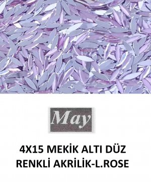 4X15 MEKİK ALTI DÜZ RENKLİ AKRİLİK-LIGHT ROSE
