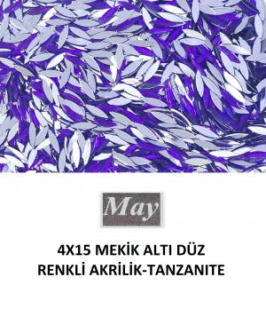 4X15 MEKİK ALTI DÜZ RENKLİ AKRİLİK-TANZANITE