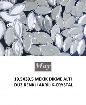 19,5X39,5 MEKİK DİKME ALTI DÜZ RENKLİ AKRİLİK-CRYSTAL