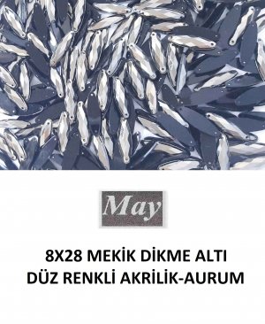 8X28 MEKİK DİKME ALTI DÜZ RENKLİ AKRİLİK-AURUM