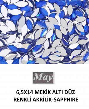 6,5X14 MEKİK ALTI DÜZ RENKLİ AKRİLİK-SAPPHIRE