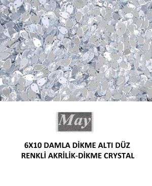 6X10 DAMLA DİKME ALTI DÜZ RENKLİ AKRİLİK-DİKME CRYSTAL
