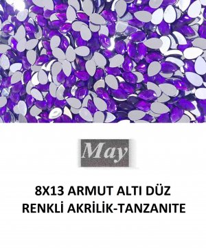 8X13 ARMUT ALTI DÜZ RENKLİ AKRİLİK-TANZANITE