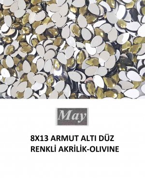 8X13 ARMUT ALTI DÜZ RENKLİ AKRİLİK-OLIVINE