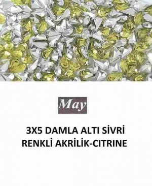 3X5 DAMLA ALTI SİVRİ RENKLİ AKRİLİK-CITRINE