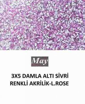 3X5 DAMLA ALTI SİVRİ RENKLİ AKRİLİK-LIGHT ROSE