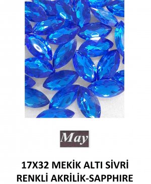 17X32 MEKİK ALTI SİVRİ RENKLİ AKRİLİK-SAPPHIRE