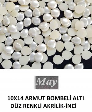 10X14 ARMUT BOMBELİ ALTI DÜZ RENKLİ AKRİLİK-İNCİ