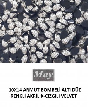 10X14 ARMUT BOMBELİ ALTI DÜZ RENKLİ AKRİLİK-CIZGILI VELVET