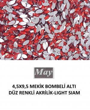 4,5X9,5 MEKİK BOMBELİ ALTI DÜZ RENKLİ AKRİLİK-LIGHT SIAM