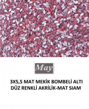 3X5,5 MAT MEKİK BOMBELİ ALTI DÜZ RENKLİ AKRİLİK-MAT SIAM