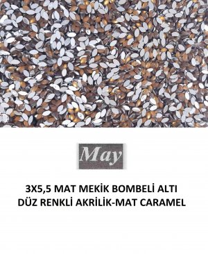 3X5,5 MAT MEKİK BOMBELİ ALTI DÜZ RENKLİ AKRİLİK-MAT CARAMEL