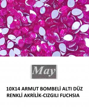 10X14 ARMUT BOMBELİ ALTI DÜZ RENKLİ AKRİLİK-CIZGILI FUCHSIA