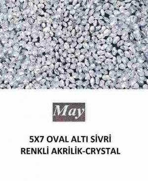 5X7 OVAL ALTI SİVRİ RENKLİ AKRİLİK-CRYSTAL