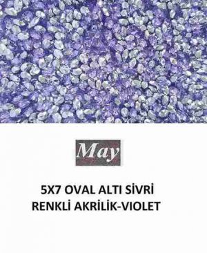 5X7 OVAL ALTI SİVRİ RENKLİ AKRİLİK-VIOLET