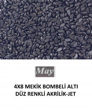4X8 MEKİK BOMBELİ ALTI DÜZ RENKLİ AKRİLİK-JET