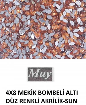 4X8 MEKİK BOMBELİ ALTI DÜZ RENKLİ AKRİLİK-SUN