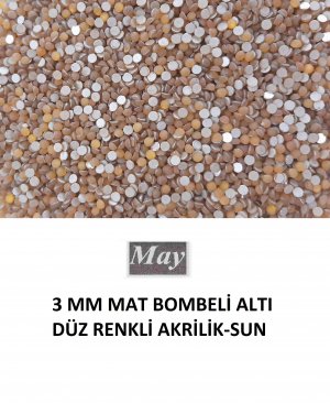 3 MM MAT BOMBELİ ALTI DÜZ RENKLİ AKRİLİK-SUN