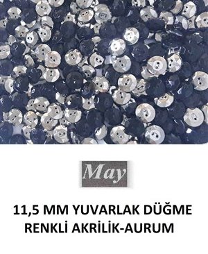 11,5 MM YUVARLAK DÜĞME RENKLİ AKRİLİK-AURUM