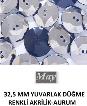32,5 MM YUVARLAK DÜĞME RENKLİ AKRİLİK-AURUM