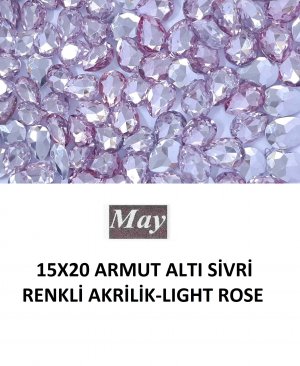 15X20 ARMUT ALTI SİVRİ RENKLİ AKRİLİK-LIGHT ROSE