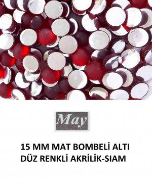 15 MM MAT BOMBELİ ALTI DÜZ RENKLİ AKRİLİK-SIAM