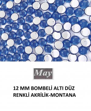 12 MM BOMBELİ ALTI DÜZ RENKLİ AKRİLİK-MONTANA