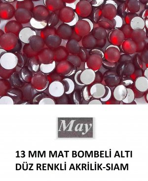 13 MM MAT BOMBELİ ALTI DÜZ RENKLİ AKRİLİK-SIAM