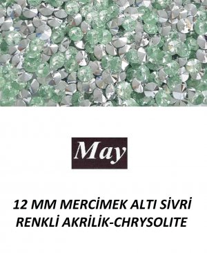 12 MM MERCİMEK ALTI SİVRİ RENKLİ AKRİLİK-CHRYSOLITE