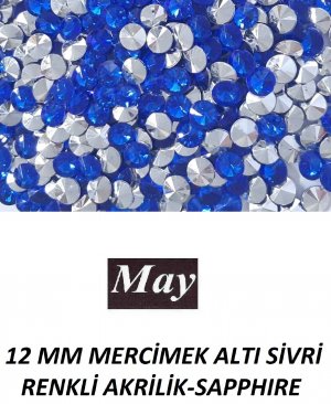 12 MM MERCİMEK ALTI SİVRİ RENKLİ AKRİLİK-SAPPHIRE