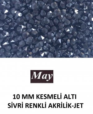 10 MM KESMELİ ALTI SİVRİ RENKLİ AKRİLİK-JET