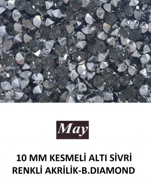 10 MM KESMELİ ALTI SİVRİ RENKLİ AKRİLİK-B.DIAMOND