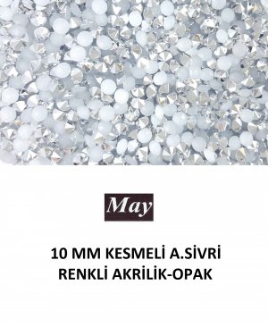 10 MM KESMELİ ALTI SİVRİ RENKLİ AKRİLİK-OPAK