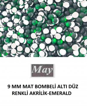 9 MM MAT BOMBELİ ALTI DÜZ RENKLİ AKRİLİK-EMERALD