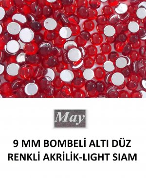 9 MM BOMBELİ ALTI DÜZ RENKLİ AKRİLİK-LIGHT SIAM