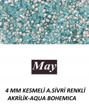 4 MM KESMELİ ALTI SİVRİ RENKLİ AKRİLİK-AQUA BOHEMICA