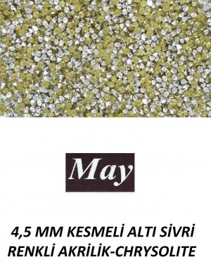 4,5 MM KESMELİ ALTI SİVRİ RENKLİ AKRİLİK-CHRYSOLITE