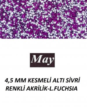 4,5 MM KESMELİ ALTI SİVRİ RENKLİ AKRİLİK-LIGHT FUCHSIA