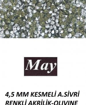 4,5 MM KESMELİ ALTI SİVRİ RENKLİ AKRİLİK-OLIVINE